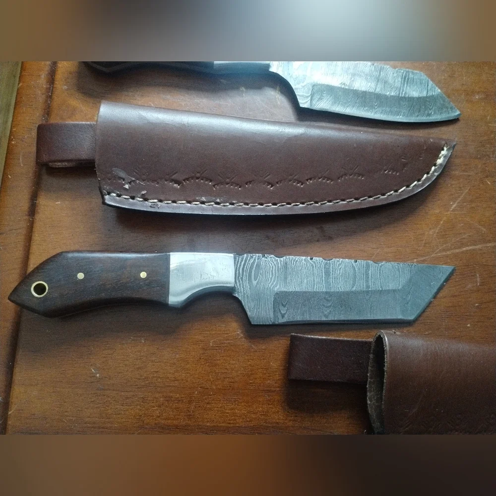 New Reseller Wholesale Lot Damascus Steel Hunting Knives Blade Sheath - Picture 9 of 13